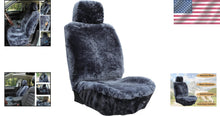 Load image into Gallery viewer, Genuine Furry Shearling Seat Covers for Cars - Winter Warmth and Summer Cool