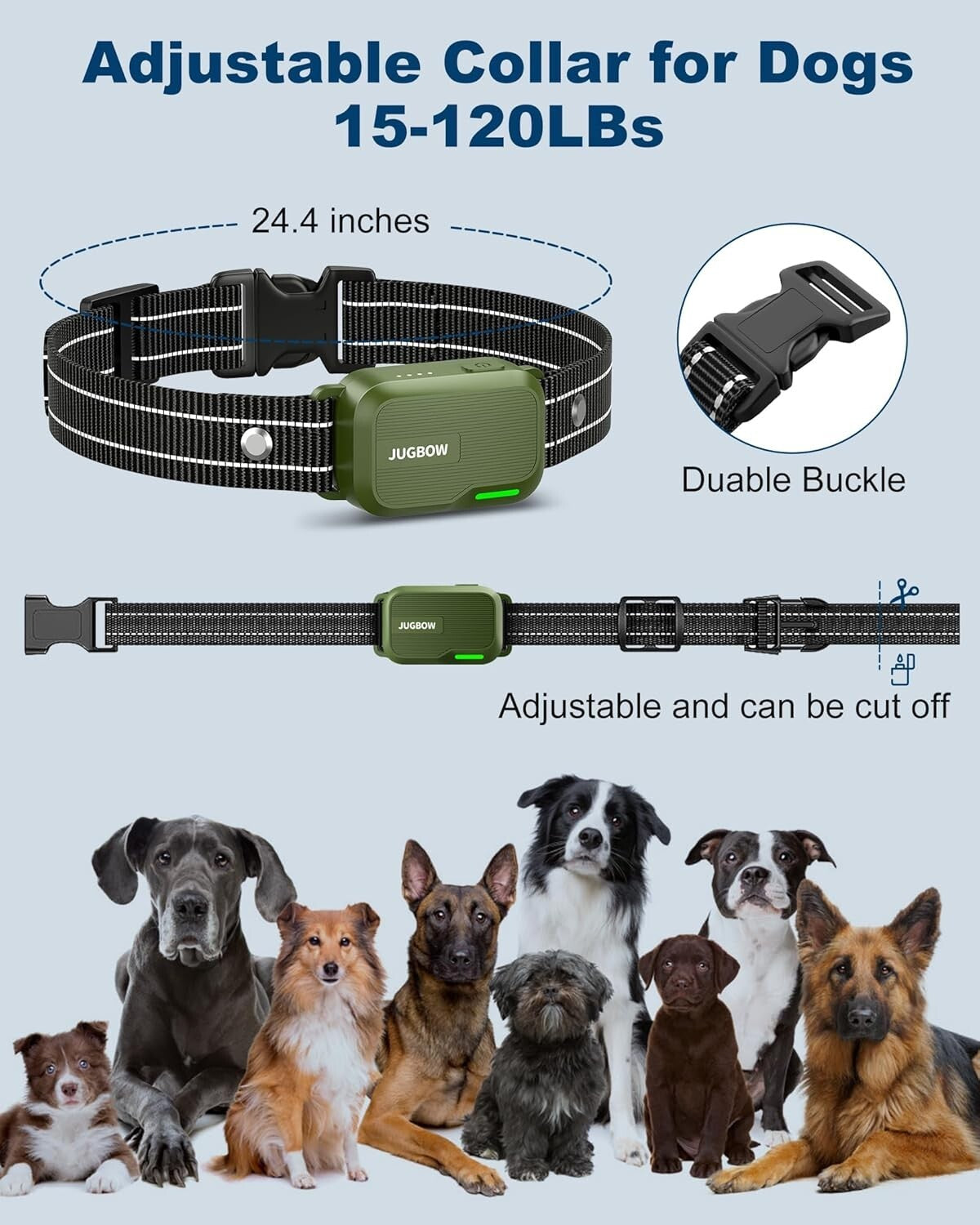 Lightweight 4-Mode Waterproof Dog Shock Collar - Perfect for All Breeds