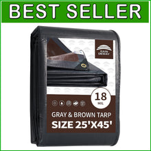 Load image into Gallery viewer, Super Heavy Duty 18 Mil Tarp with Reinforced Edges for All Weather Protection