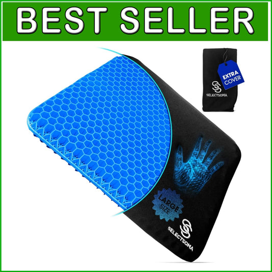 Breathable Pressure Relief Gel Cushion for All Ages – Perfect for Long Sitting