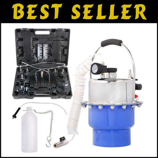 Durable Brake Bleeder Tool Set with Universal Adapters & Oil Collection Bottle