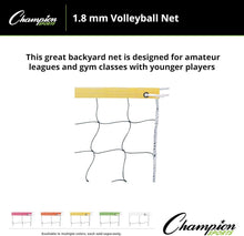 Load image into Gallery viewer, Neon Volleyball Net - 32'x3' with 2.0mm Polyethylene for Ultimate Playability