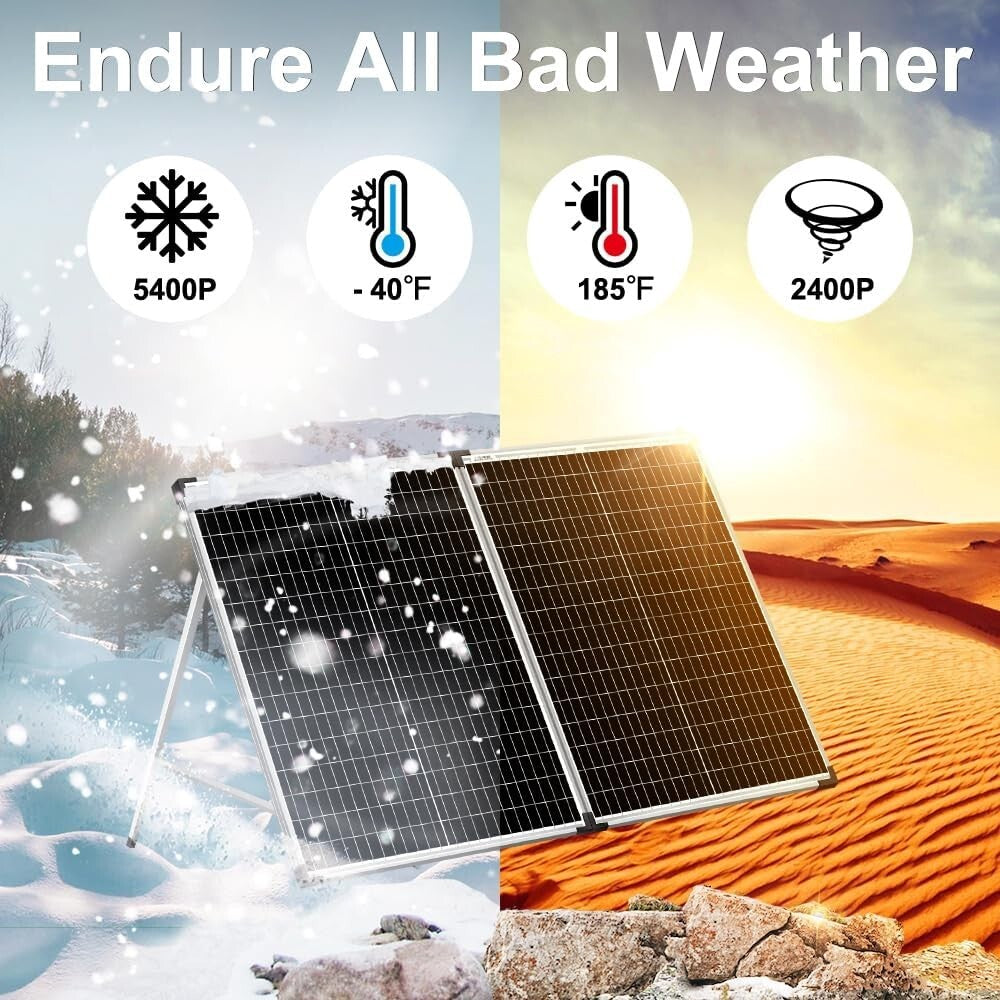 Efficient 18V Foldable Solar Panel with Controller - Perfect for Outdoor Use