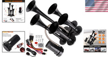 Load image into Gallery viewer, Ultra Loud 150dB Train Horn Kit with Upgraded Chrome Compressor for 12V Vehicles