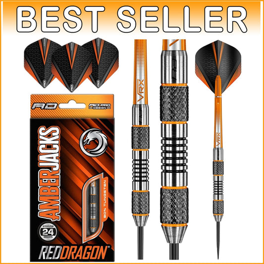 Expert-Quality Amberjack 24g Darts Set with Customizable Weights Available