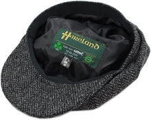 Load image into Gallery viewer, Authentic Irish Newsboy Cap - 100% Wool Herringbone Flat Cap for Men &amp; Women