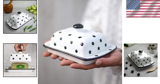 Elegant Ceramic Butter Keeper with Lid - 250g Capacity, Dishwasher Safe