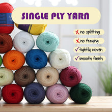 Load image into Gallery viewer, Soft Cotton-Nylon Crochet Yarn for Beginners - 2400 Yards in 24 Colorful Skeins