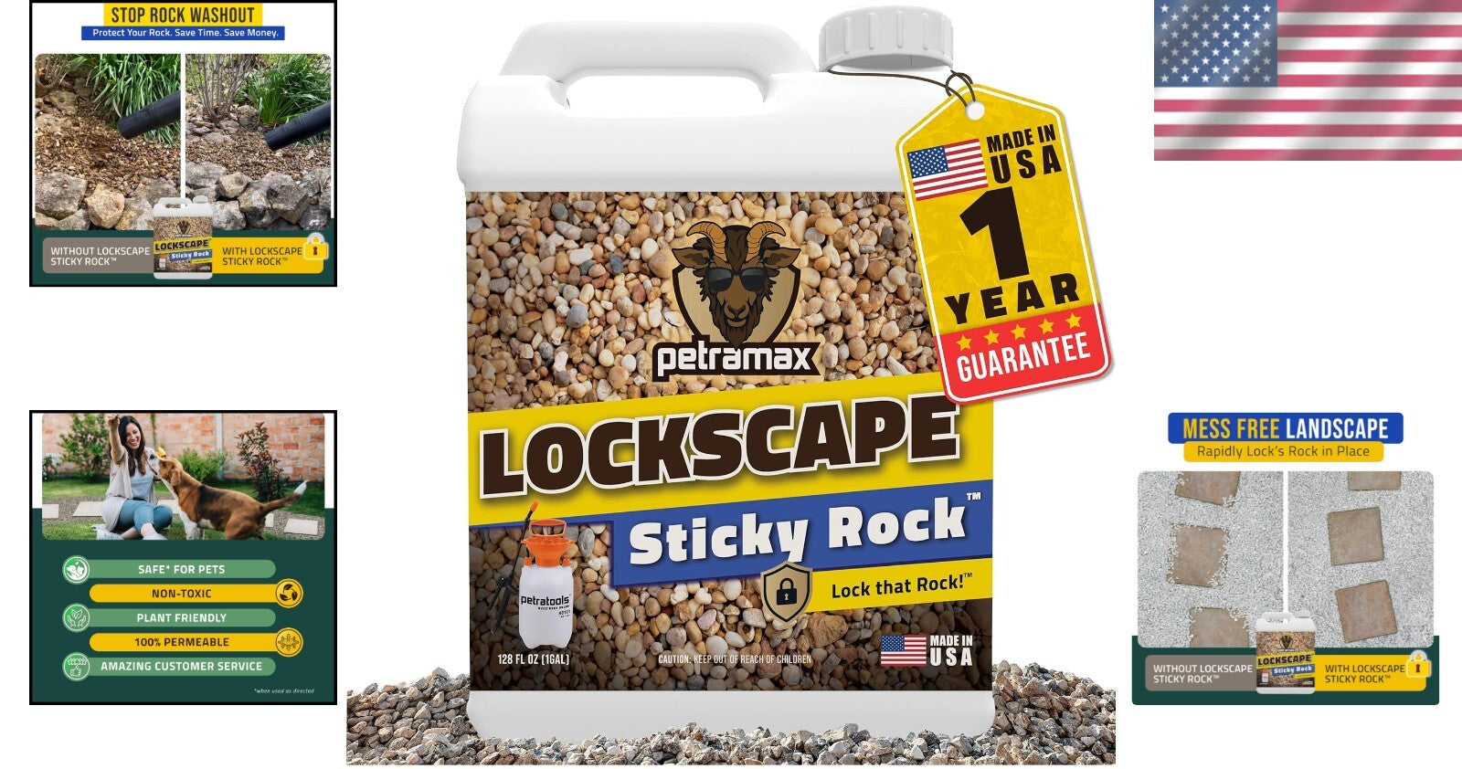 Lockscape 1 Gallon Decomposed Granite Stabilizer - Strong & Safe Adhesive