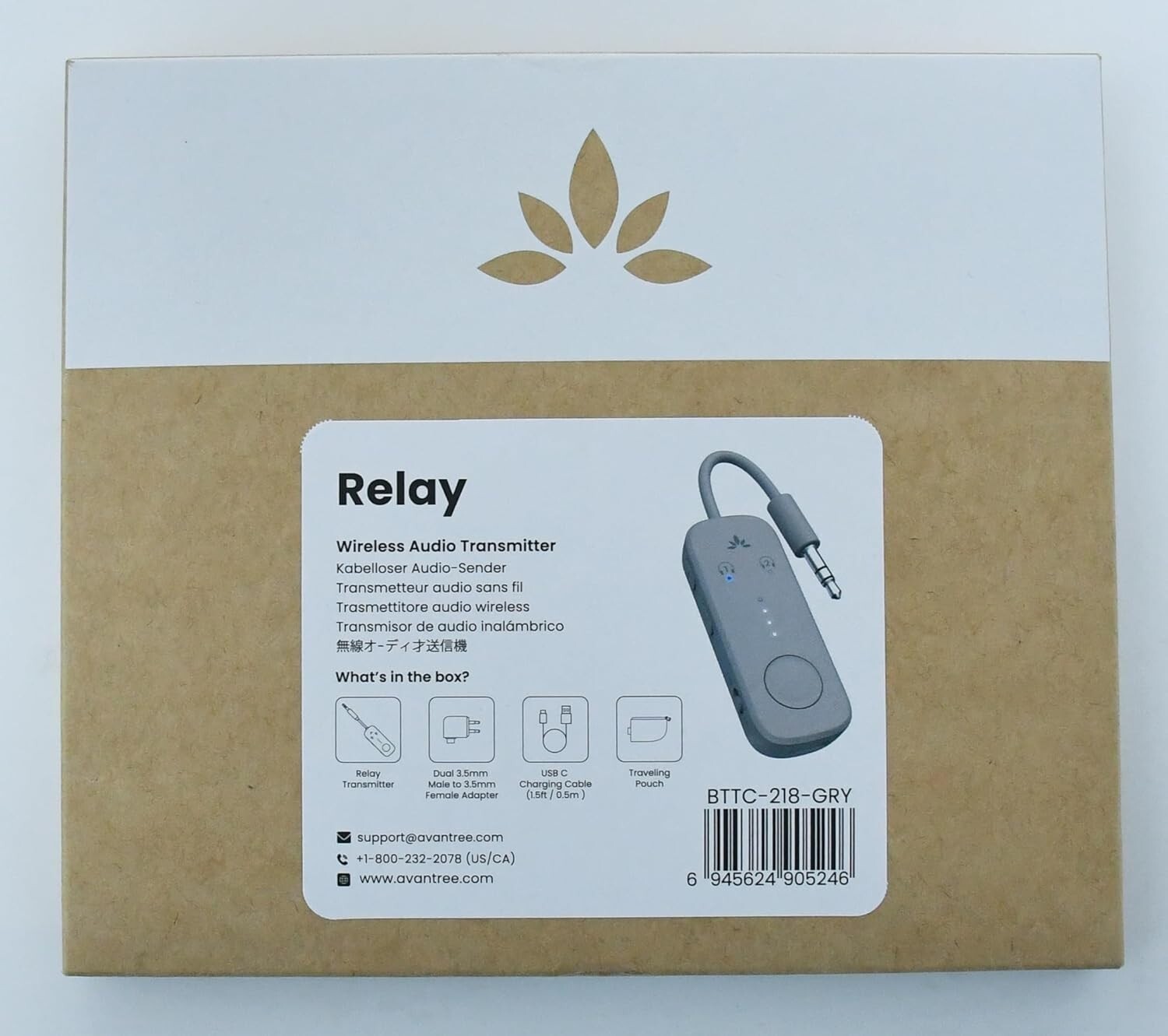 Dual Device Airplane Bluetooth Adapter with aptX Adaptive for Optimal Sound