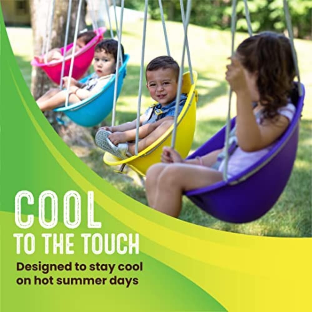 Adjustable Toddler Swing with 3-Point Harness - Perfect for Ages 6-36 Months