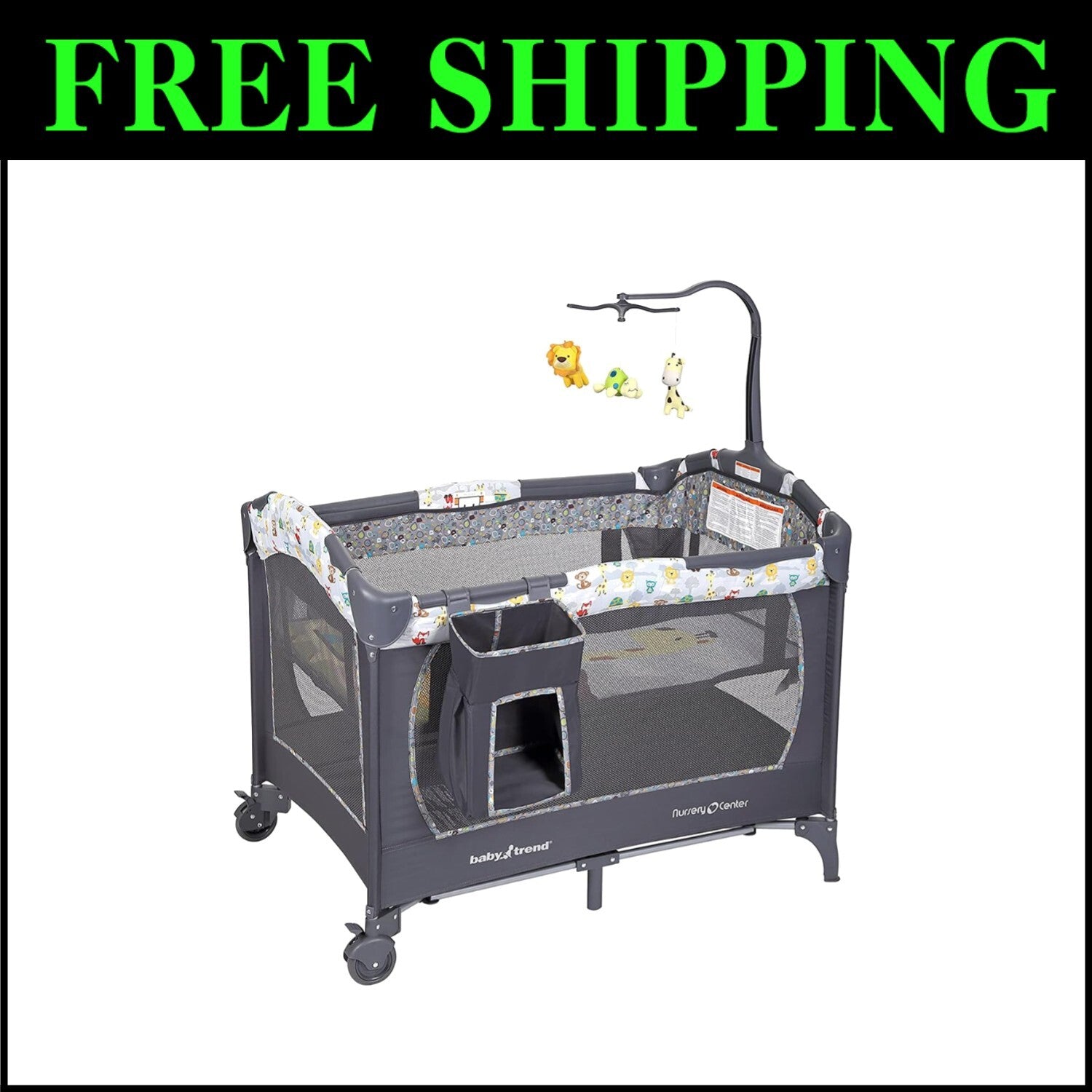 Tanzania Playard with Full-Size Bassinet - Comfortable & Entertaining Space