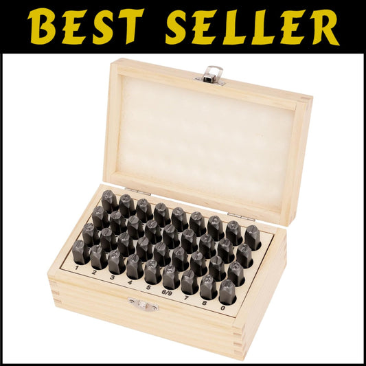 Compact 36-Piece A-Z Number & Letter Stamp Set - Jewelry Personalization