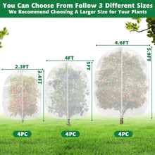 Load image into Gallery viewer, Versatile 4PCS 4.6x5.9 FT Plant Netting with Drawstring – Ideal for Garden Use