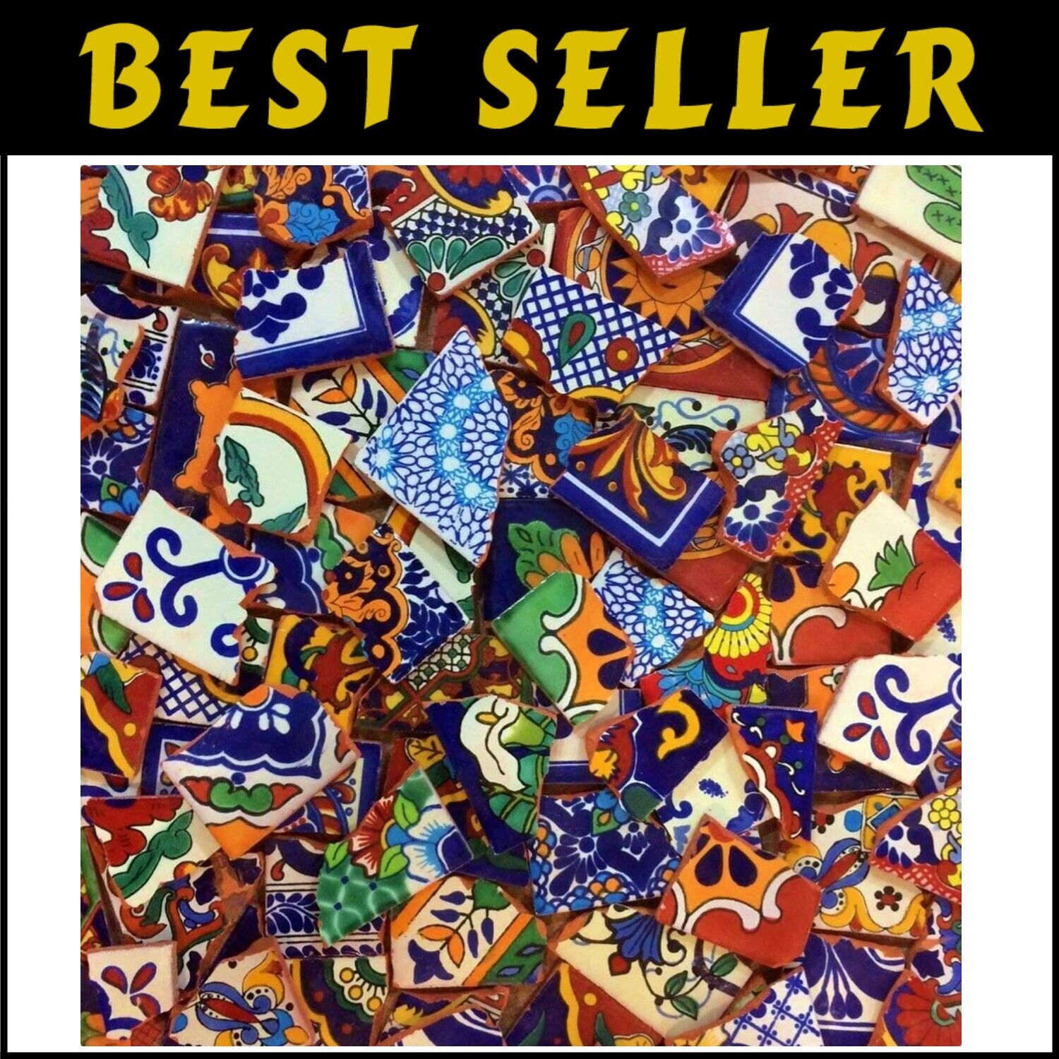 Beautiful Handcrafted Mexican Ceramic Tile - Ideal for Murals & Accent Pieces