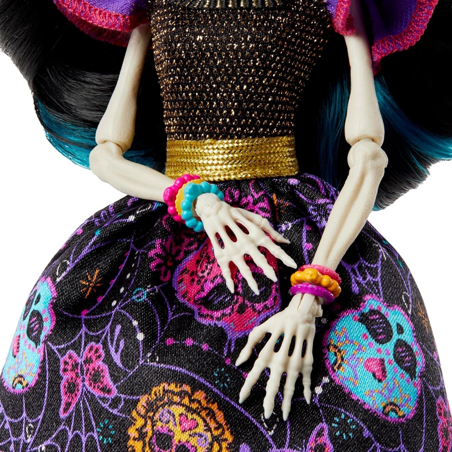 Dia De Muertos Skelita Calaveras Doll - Articulated Fashion Icon for Collectors