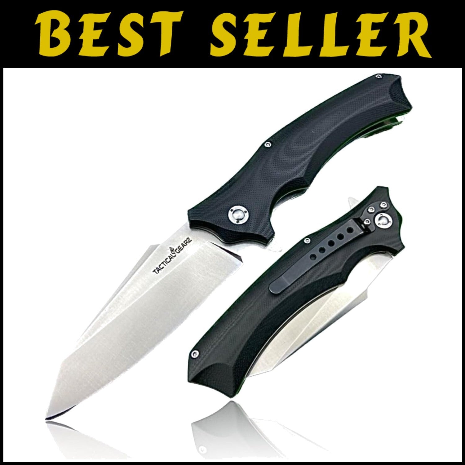 High-Performance G10 Folding Knife - Reliable 9Cr18MoV Blade & Clip Sheath
