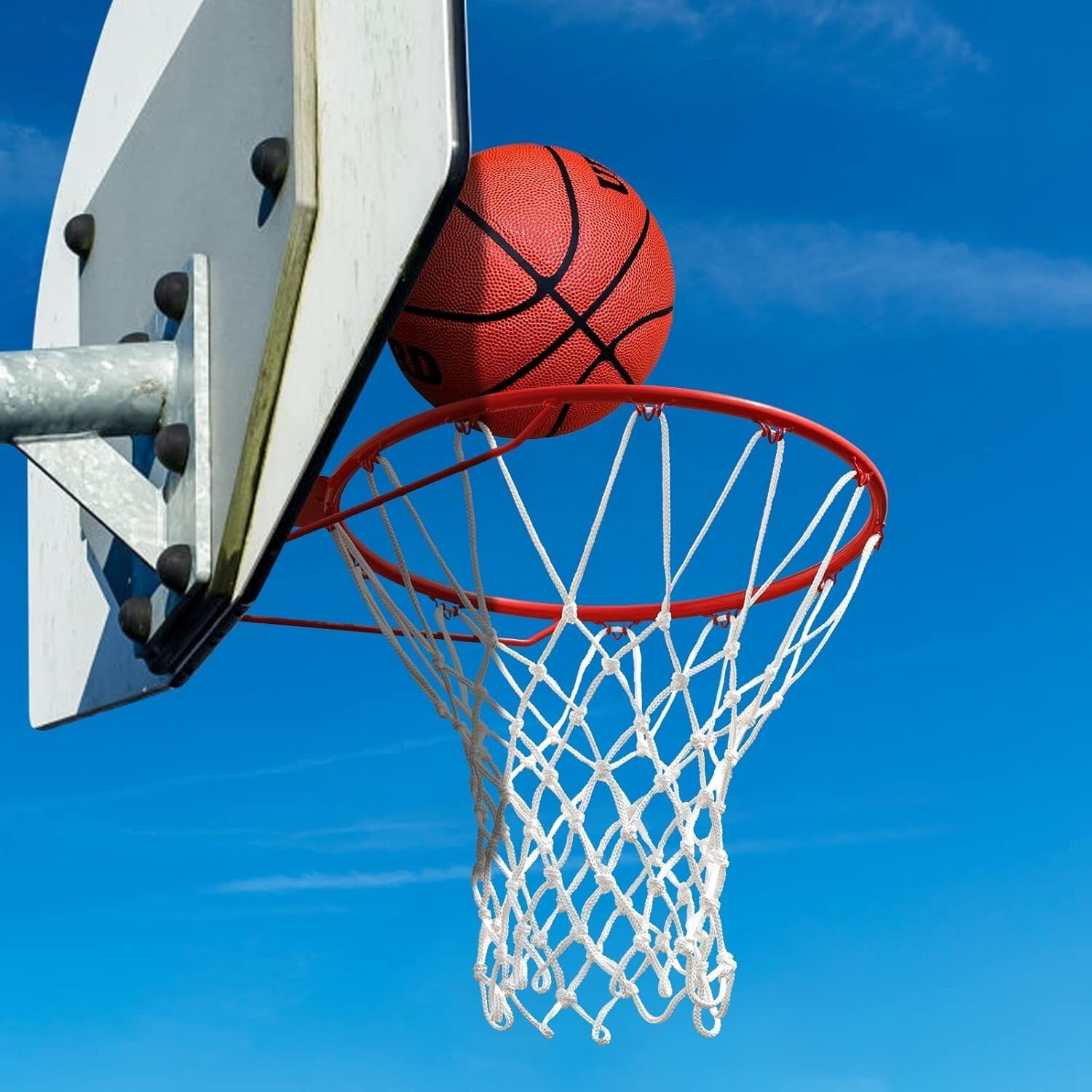 Easy Install Outdoor Basketball Net - 12 Loops, Heavy Duty for All Hoops