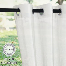 Load image into Gallery viewer, Stylish Linen Textured Sheer Curtains for Indoor/Outdoor Use - 2 Pack, 52"x96"