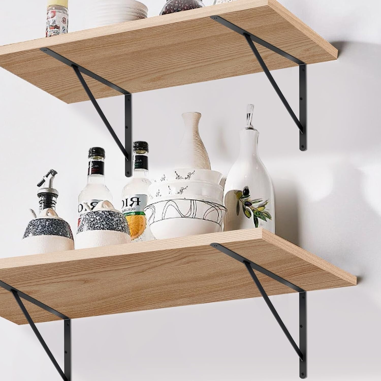 Durable Metal Shelf Support Brackets - 16 Pack, 22x12" for Maximum Organization