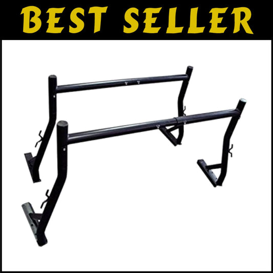 800 LB Adjustable Heavy-Duty Steel Truck Bed Rack - Perfect for Ladders & Lumber