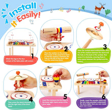 Load image into Gallery viewer, Wooden Kids Drum and Xylophone Set: Educational Musical Instruments for Toddlers