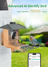 Load image into Gallery viewer, Solar Powered Bird Feeder with AI Camera - Capture Bird Moments in 1080P HD