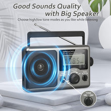 Load image into Gallery viewer, AM/FM Transistor Radio with LCD Display &amp; Earphone Jack - Ideal Gift for Elders