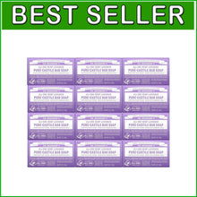 Load image into Gallery viewer, Vegan Lavender Castile Bar Soap - 5 oz x 12, Biodegradable &amp; Cruelty-Free