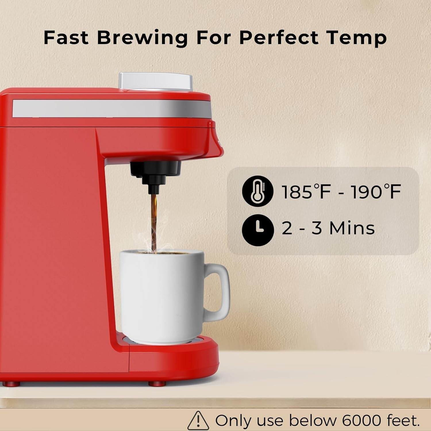 4-Hole Needle Mini Coffee Maker - Auto Shut-off for Safe and Effortless Brewing