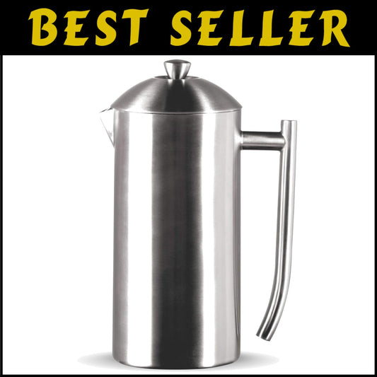 Elegant 36 oz French Press Coffee Maker with Zero Sediment Filtration System