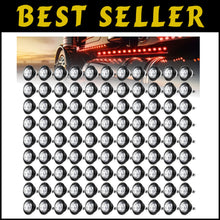 Load image into Gallery viewer, Durable 3/4 Inch LED Clearance Lights - Red &amp; Clear Lens for Trucks/Trailers