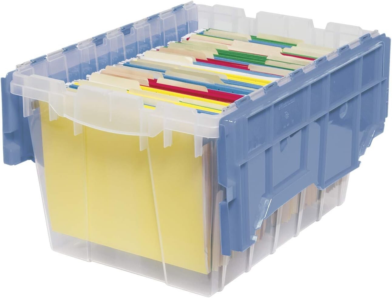 Versatile 12 Gallon Stackable Storage Box with Clear Design for Easy Viewing