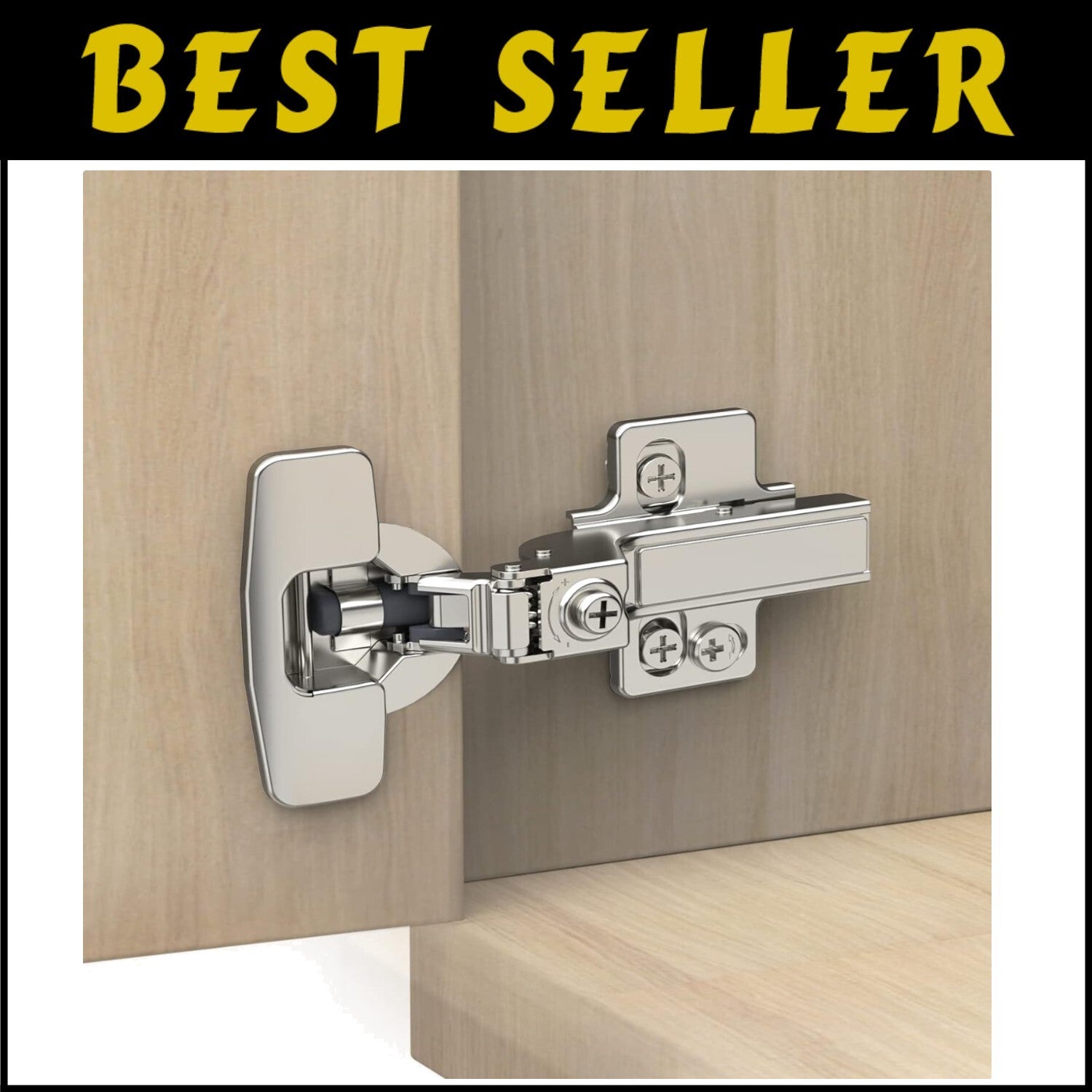 Durable Euro-Style Soft Close Cabinet Hinges - 50 Pack with Easy Installation