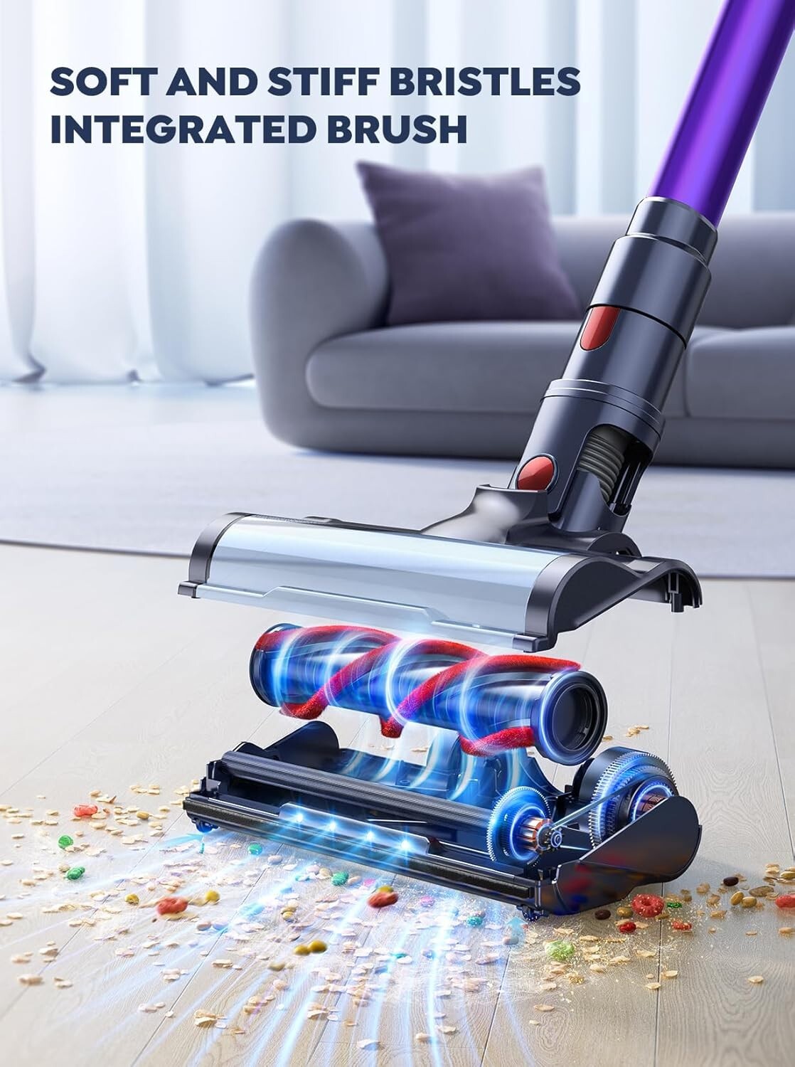 Effortless Cleaning: Cordless Vacuum with Dual Batteries & Touch Screen Control