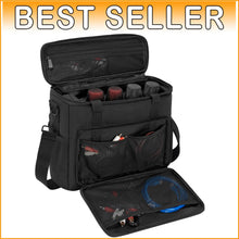 Load image into Gallery viewer, Durable Black Microphone Carrying Case with Foam &amp; Adjustable Shoulder Strap