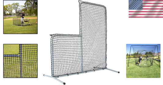 84" Adjustable Baseball & Softball Safety Screen - Ambidextrous, Easy Setup Net