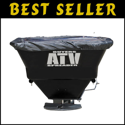 Polyethylene ATV Broadcast Spreader: 100 lbs Capacity with Efficient 12V Motor