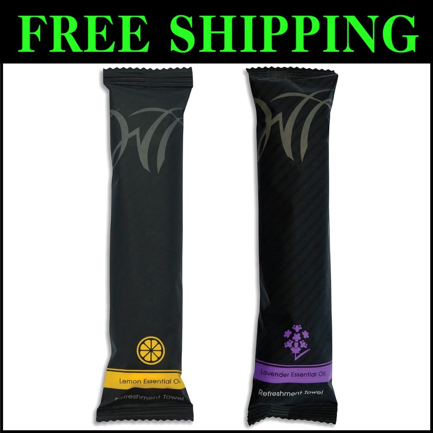 Individually Wrapped 8x8" Moist Cotton Towels - Relaxing Lavender Lemon Aroma