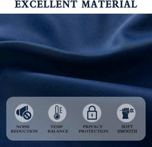 Load image into Gallery viewer, Elegant Navy Blue Blackout Drapes 84” Long, 60” Wide - Perfect for Modern Rooms