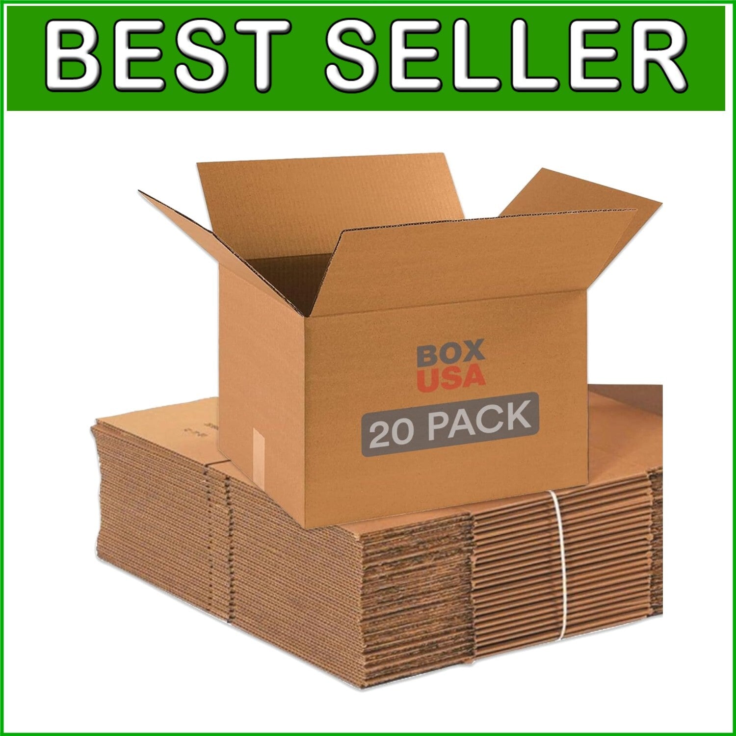 20-Pack Medium Moving Boxes 18x14x12" - Heavy-Duty Corrugated Storage Solution
