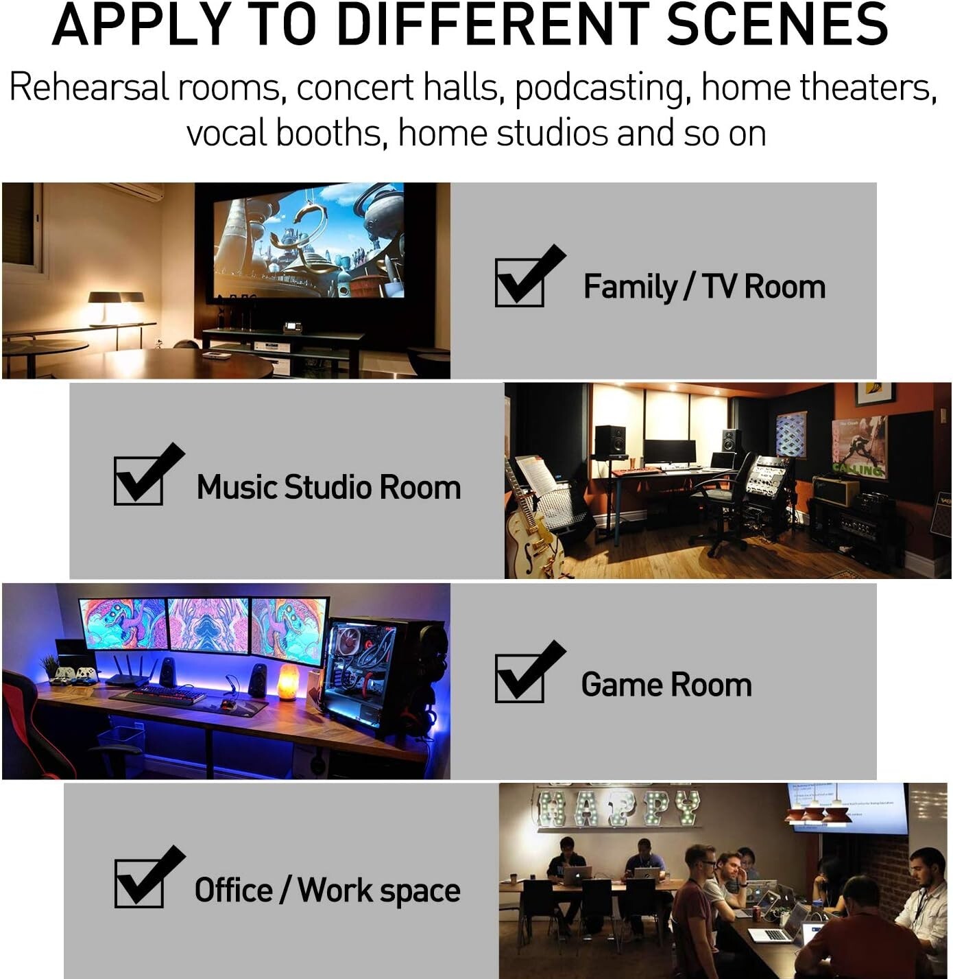 Fire-Resistant 80 Pack Soundproof Foam Panels - Safe Noise Reduction Solution