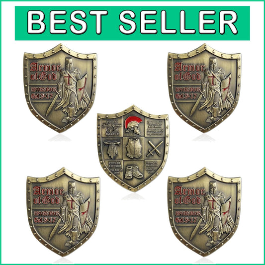 Military Appreciation Challenge Coins - Armor of God for Daily Faith Reminders
