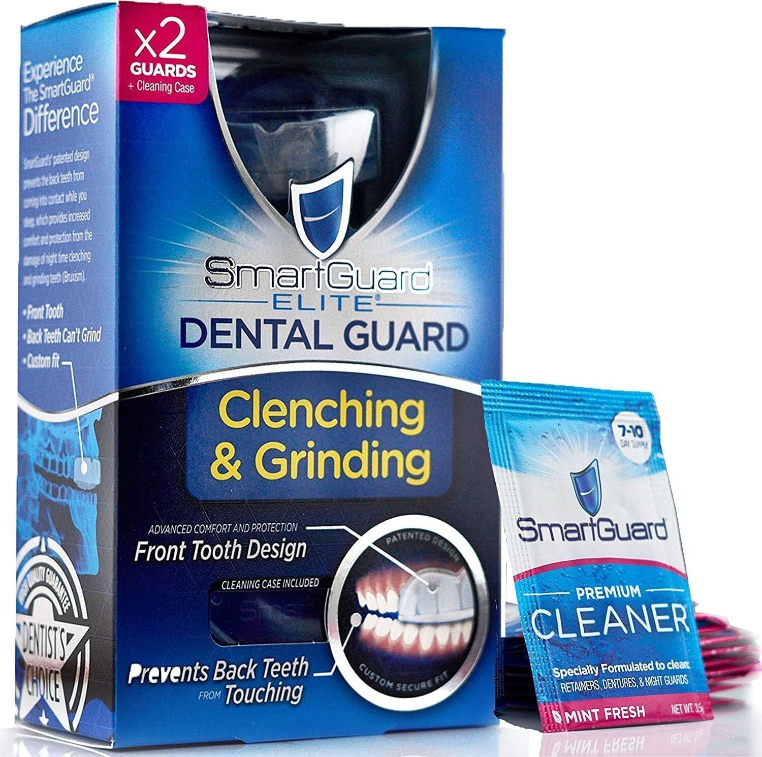 Premium Dental Guard Night Guard for Grinding with Travel Case & 60-Day Cleaners