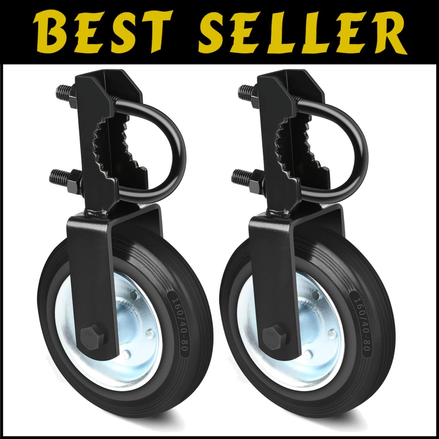 Effortless Rolling Gate Wheels for Metal Gates - Set of 2, Stable & Reliable