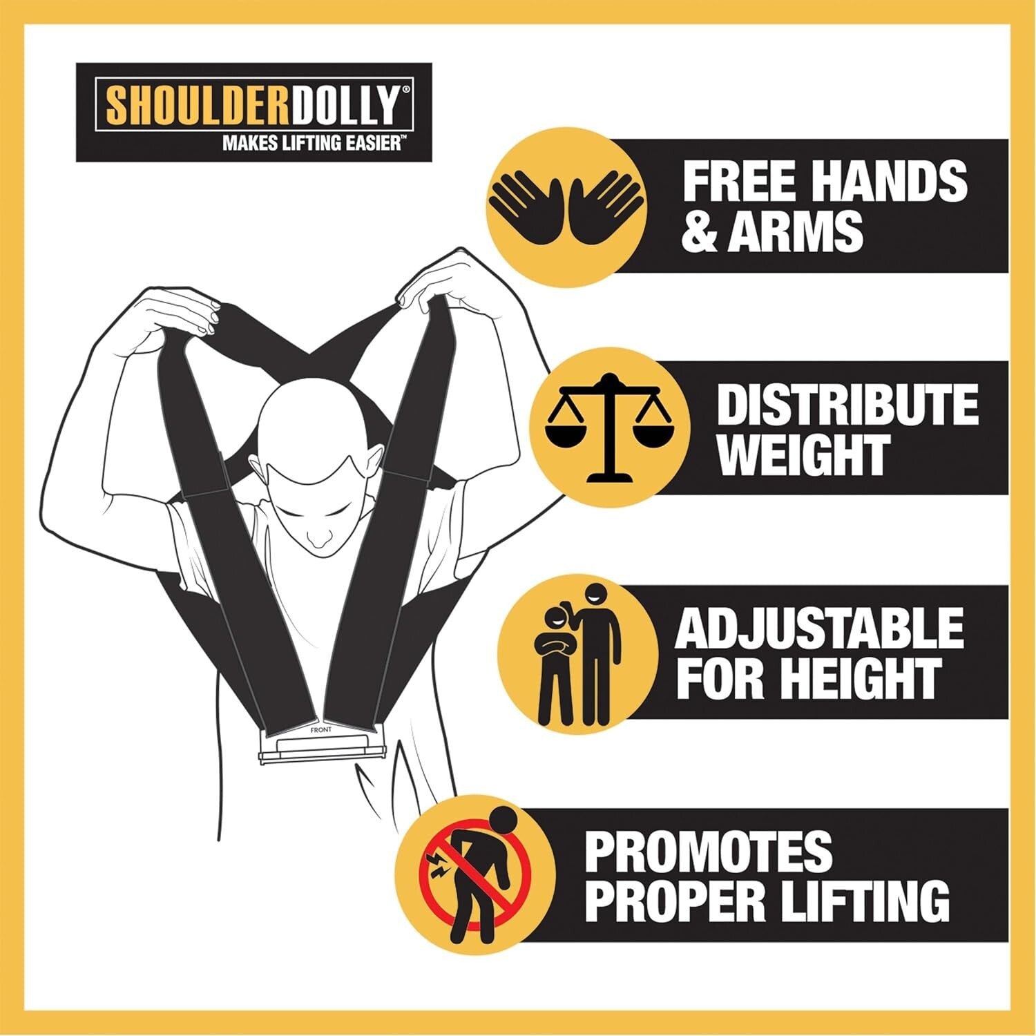 Ergonomic 2-Person Lifting Straps - Effortlessly Move Heavy Furniture (800 lbs)