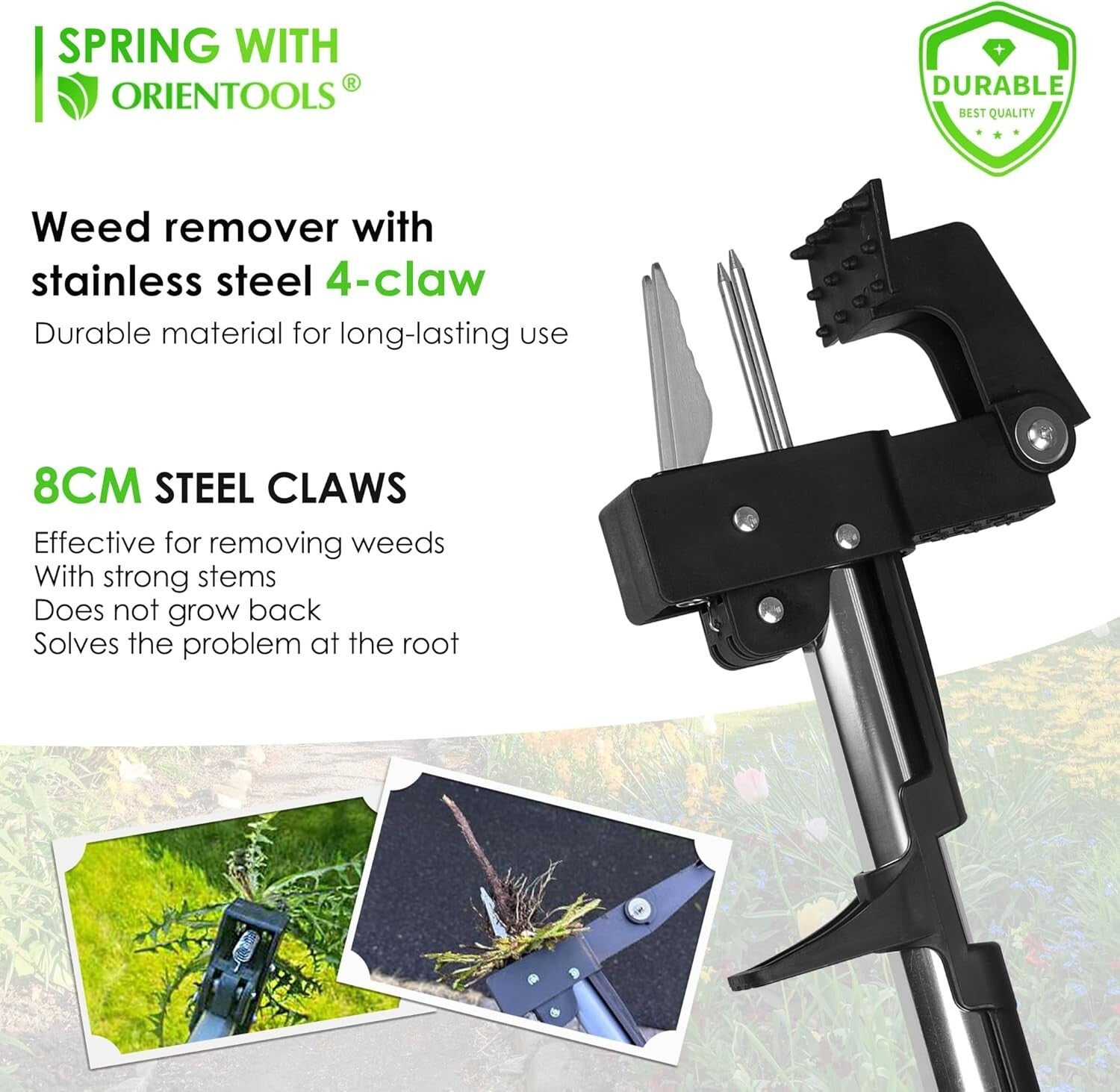Labor-Saving 4 Claw Adjustable Weed Puller – Ideal for Garden Weeding Tasks