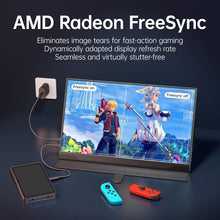 Load image into Gallery viewer, 17.3-Inch FHD Portable Gaming Monitor - USB-C, HDR, FreeSync &amp; Built-in Speakers
