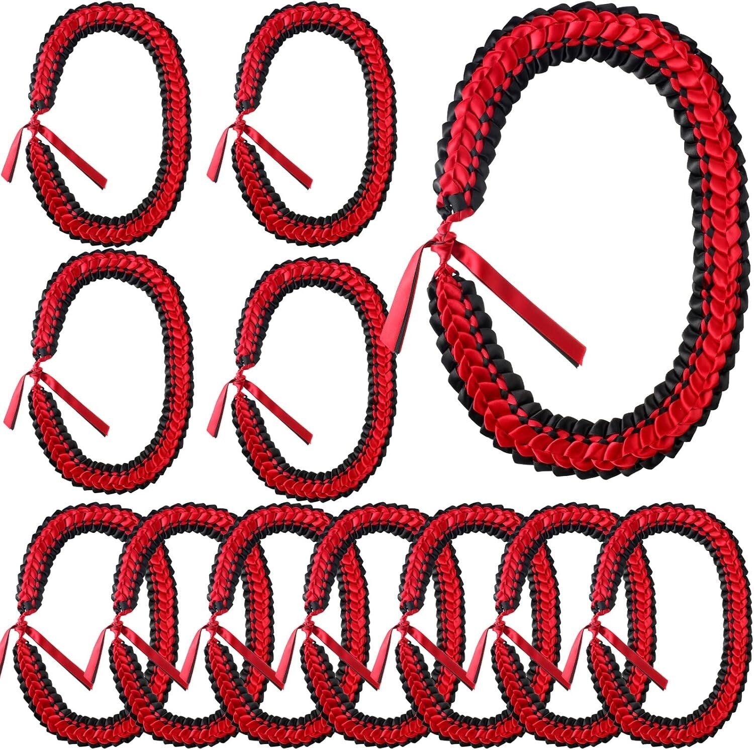 Elegant Double Braided Graduation Leis for Class of 2025 - 40-inch Necklace