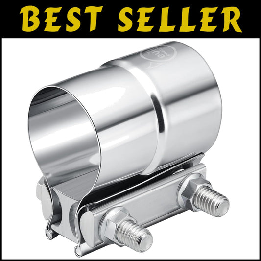 Professional 2.25'' Exhaust Clamp - 360 Degree Pressure Distribution Design